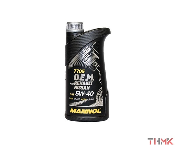 Масло моторное 5w40 Mannol OEM Renault/Nissan SN/CF 1 л